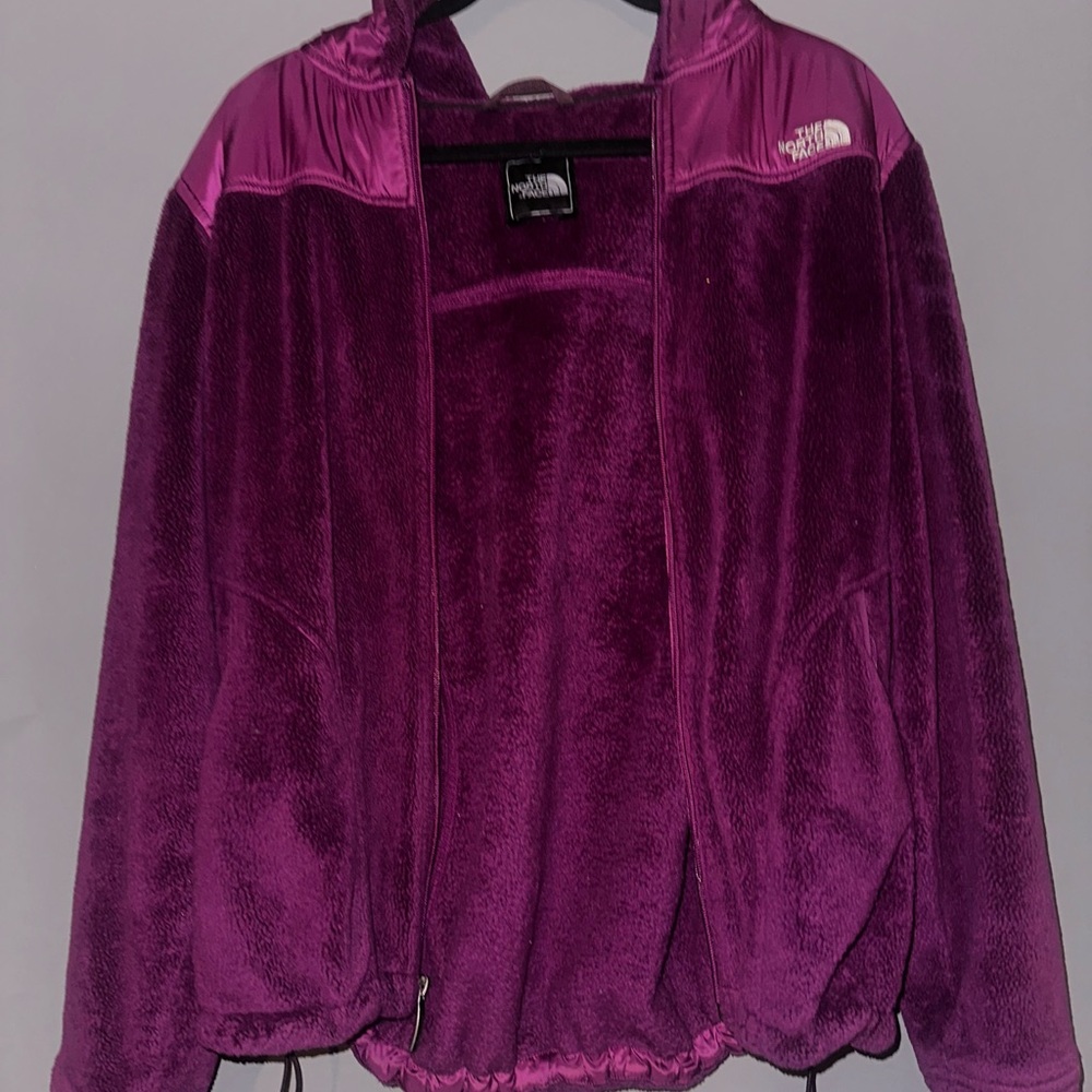 The North Face Purple Teddy Jacket Plush Cozy Design